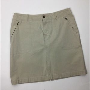 Eddie Bauer khaki Short Tan Straight Skirt Sz.10🍋